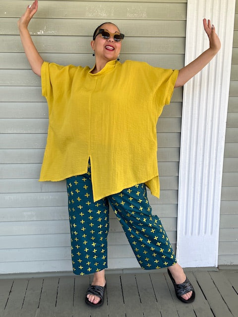 Eleven Stitch Asymmetrical Top (Red, Galaxy, Botanical, Aegean Blue, or Rain Forest)