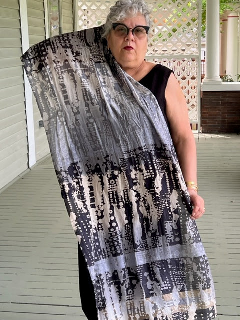 100% Silk Handprinted Scarf