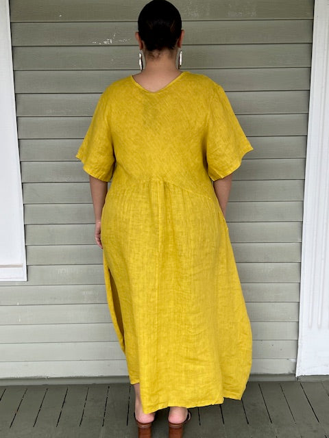 Transparente Patch Dress (Black, Fuchsia, or Mustard)