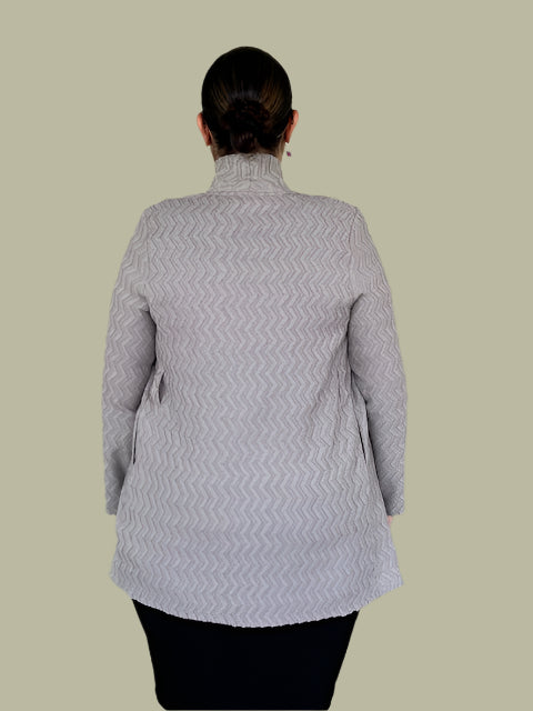 Vanite Couture Gray Chevron Design Jacket