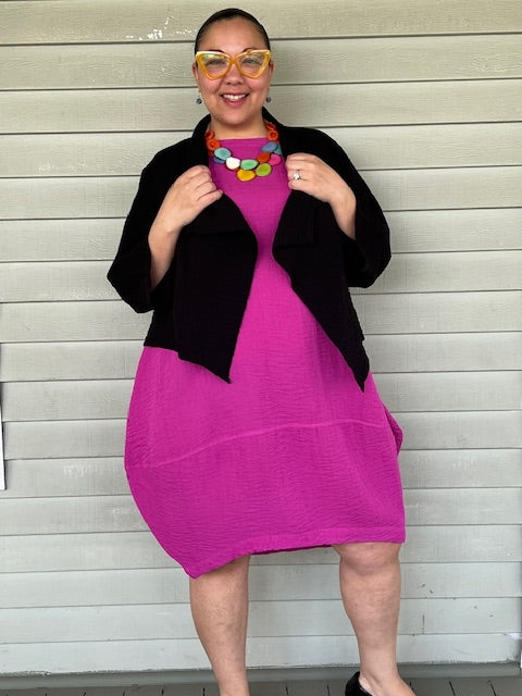 Eleven Stitch Shrug in Travel Fabric (Marine Blue or Black)