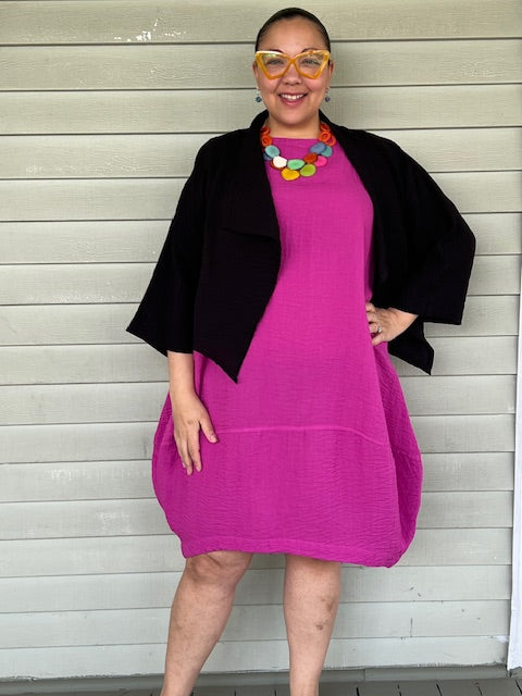 Eleven Stitch Shrug in Travel Fabric (Marine Blue or Black)