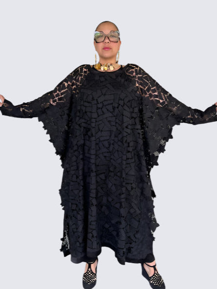 DTH Black Lace Caftan