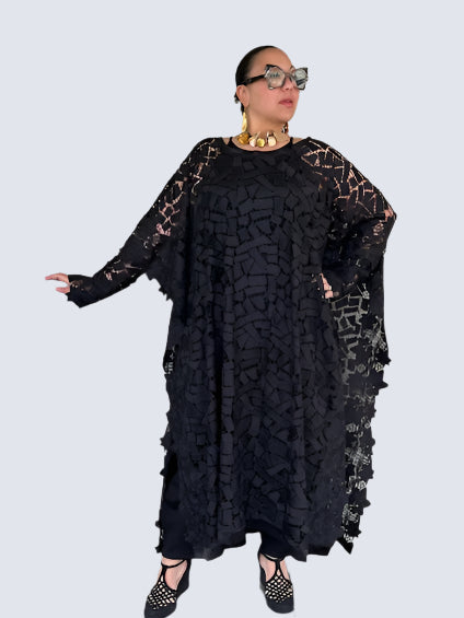 DTH Black Lace Caftan