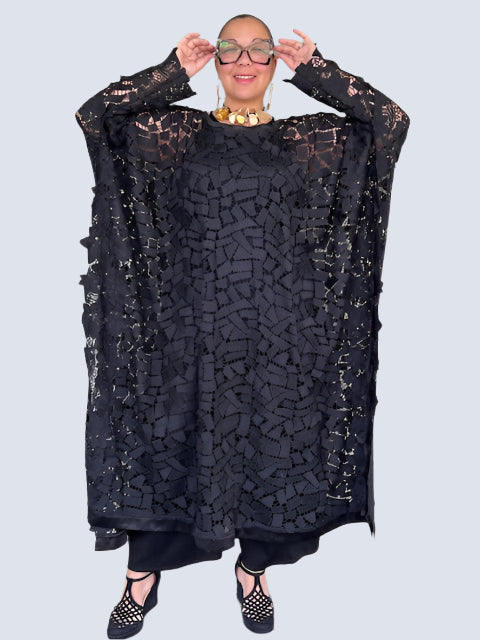 DTH Black Lace Caftan