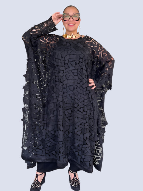 DTH Black Lace Caftan