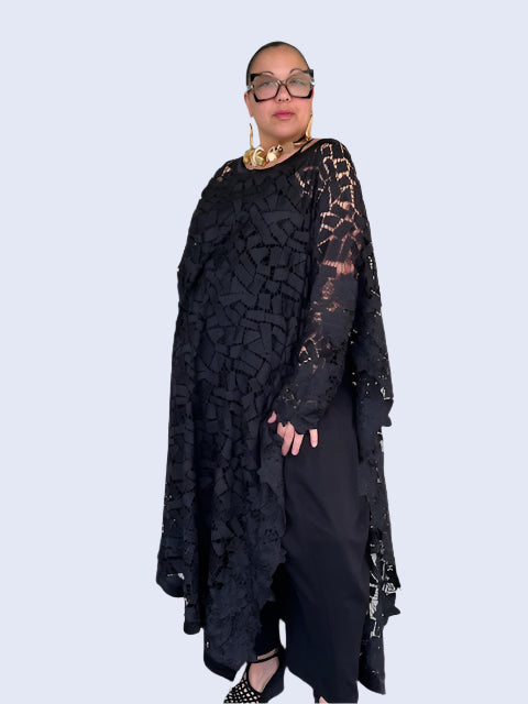 DTH Black Lace Caftan