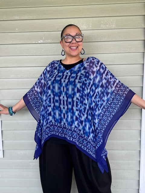 Kumari Indigo Ikat Top