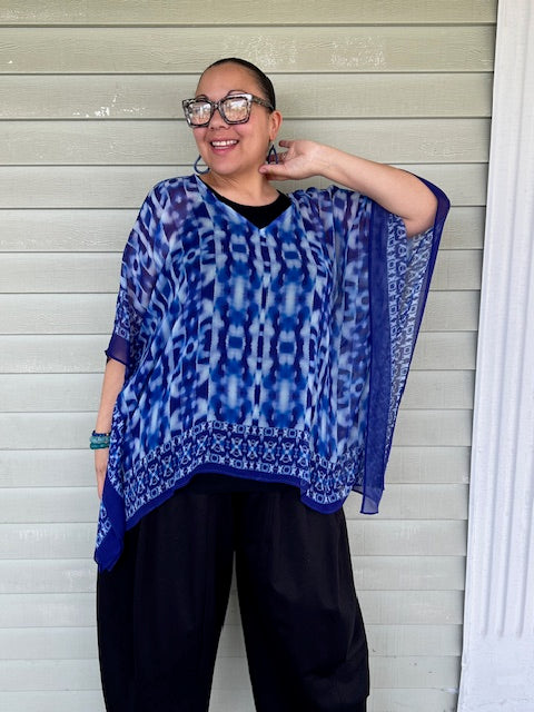 Kumari Indigo Ikat Top