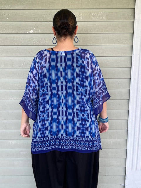 Kumari Indigo Ikat Top