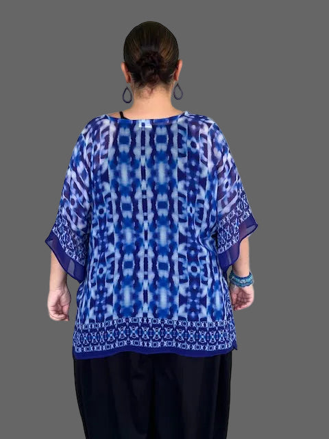 Kumari Indigo Ikat Top