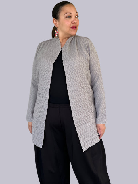 Vanite Couture Gray Chevron Design Jacket