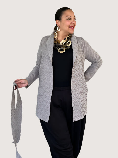 Vanite Couture Gray Chevron Design Jacket