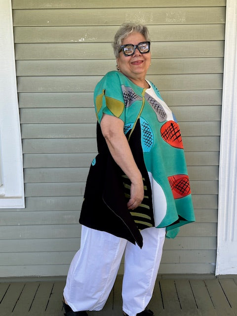 DTH Southwest Cactus Cap Sleeve top
