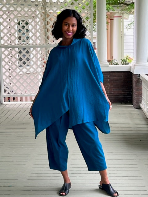 Eleven Stitch Asymmetrical Top (Red, Galaxy, Botanical, Aegean Blue, or Rain Forest)