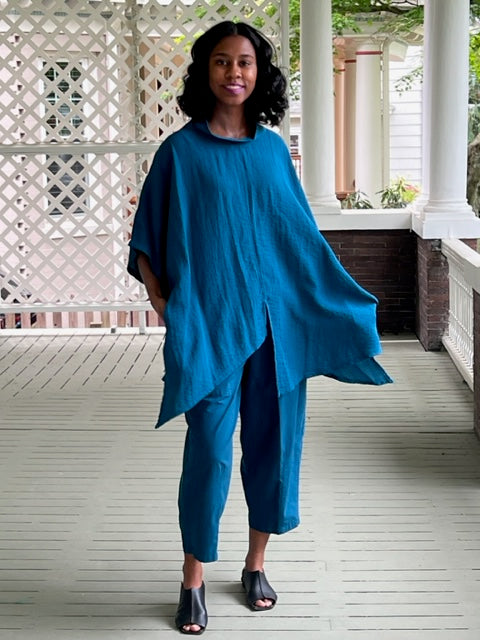 Eleven Stitch Asymmetrical Top (Red, Galaxy, Botanical, Aegean Blue, or Rain Forest)