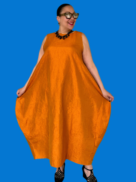 DTH 100% Crush Silk Bubble Dress