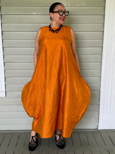 DTH 100% Crush Silk Bubble Dress