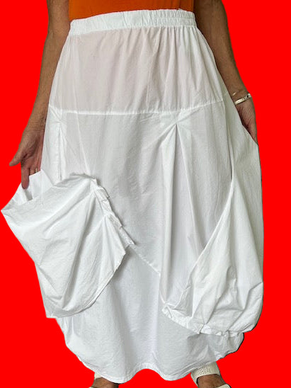 Transparente White Layered Skirt
