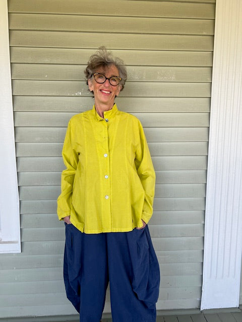 Eleven Stitch Inset Box Pleat Shirt (Red, Key Lime, White, or Black)