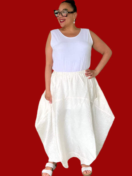 DTH Architect Skirt in 100% Silk Crush