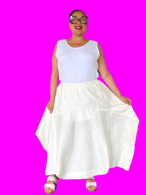 DTH Architect Skirt in 100% Silk Crush
