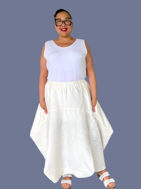 DTH Architect Skirt in 100% Silk Crush