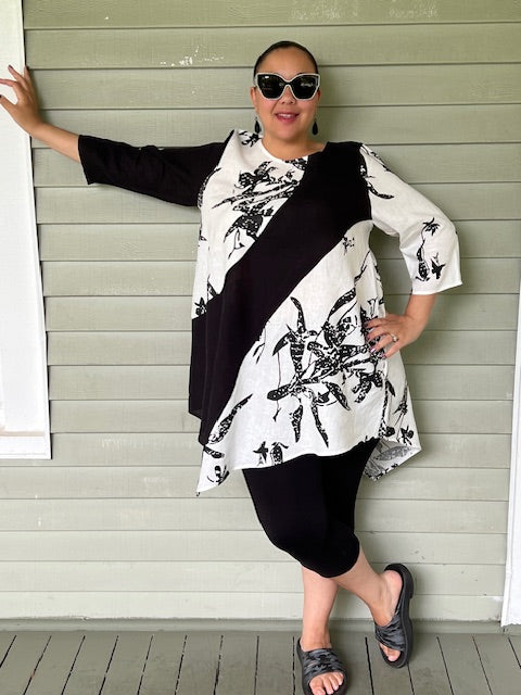 Cheyenne 100% Linen Dragonfly Pullover Shirt