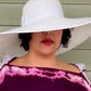 Wide Brim Paper Straw Hat (Ribbon or Bow)