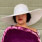 Wide Brim Paper Straw Hat (Ribbon or Bow)
