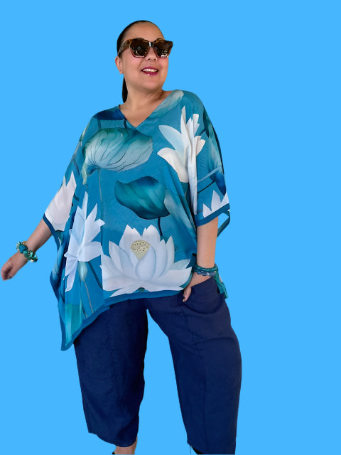 Kumari Water Lily Print Top