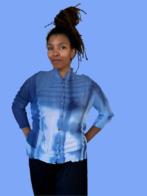 Vanite Couture Yellow Button Up Shirt (Yellow or Blue)