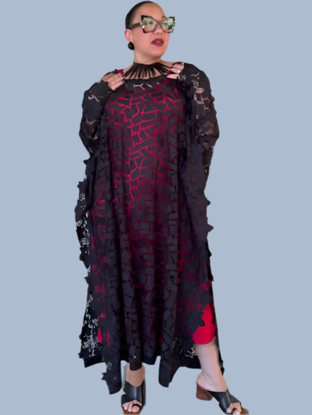 DTH Black Lace Caftan