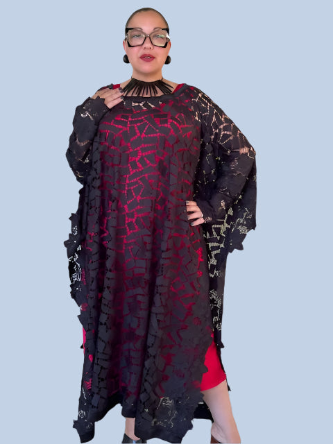 DTH Black Lace Caftan