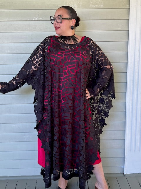 DTH Black Lace Caftan