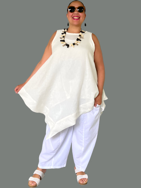 DTH 100% Linen V-Front Top