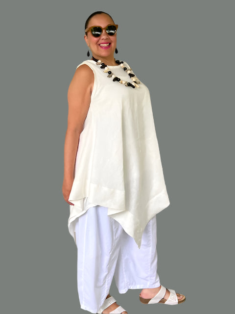 DTH 100% Linen V-Front Top