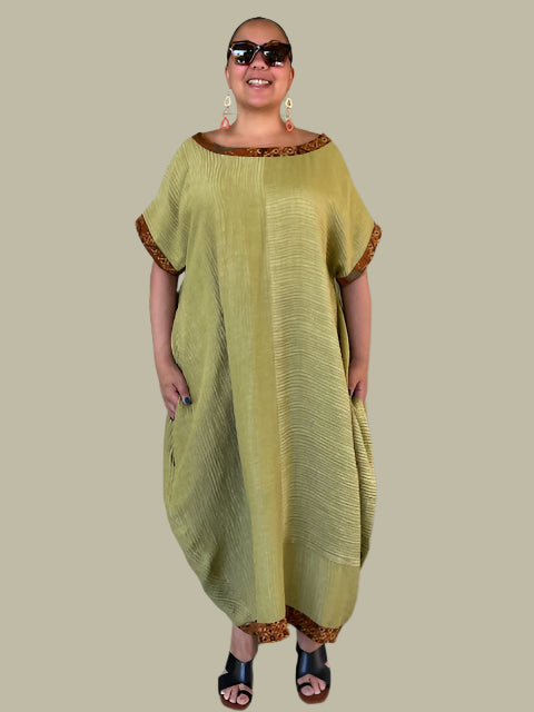 DTH Olive Colored Silk/Linen
