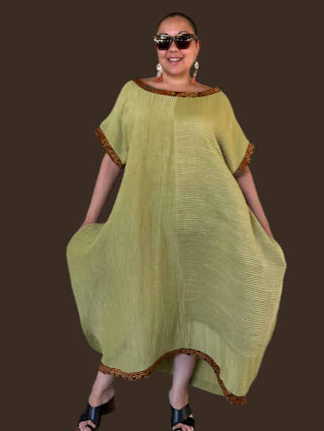 DTH Olive Colored Silk/Linen