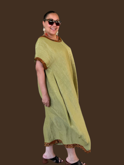 DTH Olive Colored Silk/Linen
