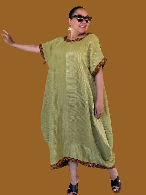 DTH Olive Colored Silk/Linen