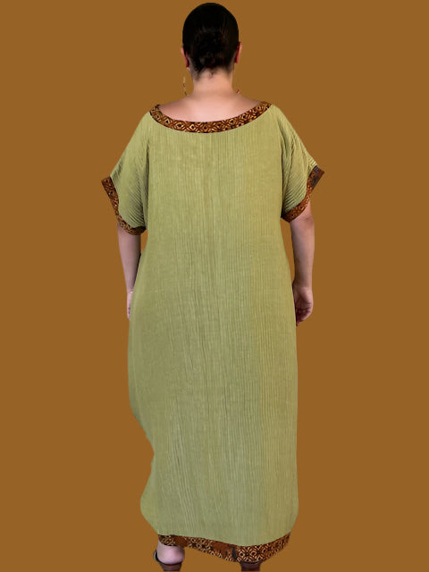 DTH Olive Colored Silk/Linen