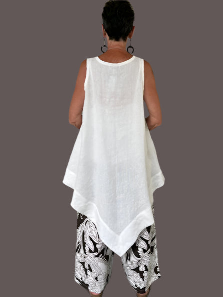 DTH 100% Linen V-Front Top