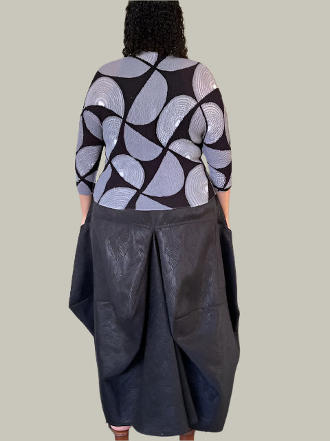DTH Architect Skirt in 100% Iridescent Silk