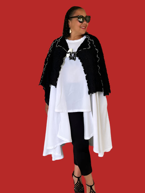 DTH 100% Crinkle Silk Short Cropped Jacket