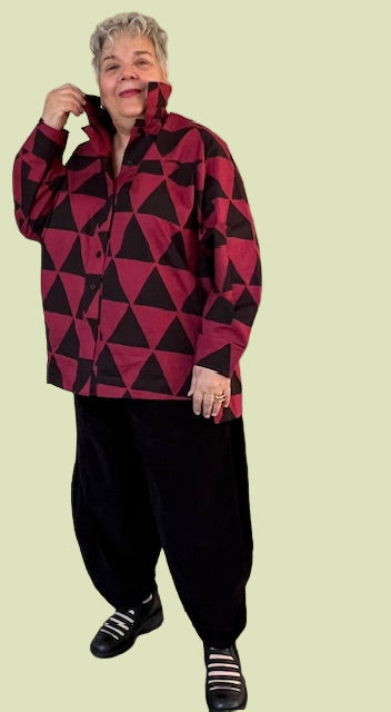 Kedem Motion Shirt (Black/Burgundy)