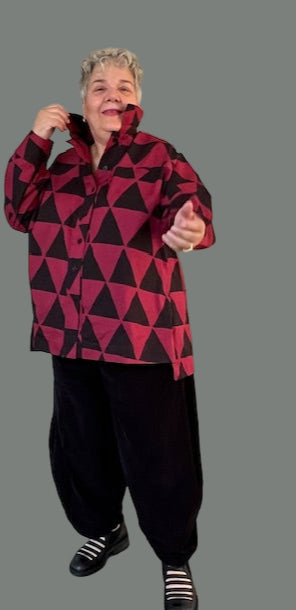 Kedem Motion Shirt (Black/Burgundy)