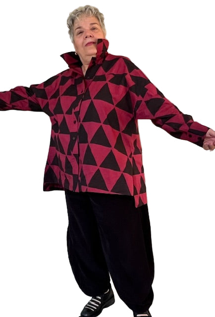 Kedem Motion Shirt (Black/Burgundy)