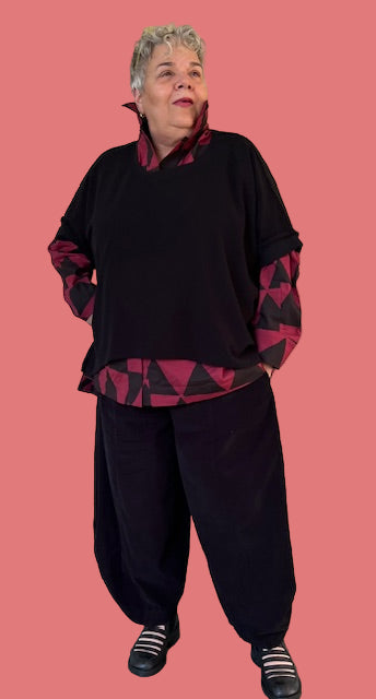 Gerties Eleven Stitch Pullover Vest (Indigo, Red Indigo, or Black)