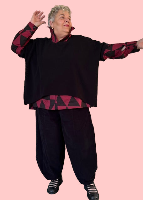 Gerties Eleven Stitch Pullover Vest (Indigo, Red Indigo, or Black)
